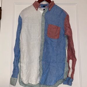 Jcrew Linen Colorblock Shirt - Irish Linen (Baird McNutt)
